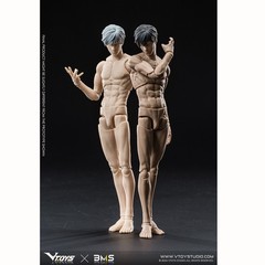 1:12 VTOYS X BMS VB003 Male Flexible Action Figure Jointed Body & Head Model Toy