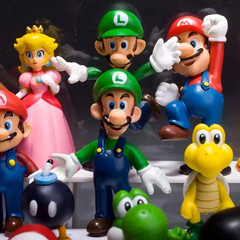 18 Pcs Set A Super Mario Bros Toy Figures Luigi Toad Yoshi Cake Toppers Party