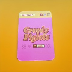 M Cute! Greedy Piglet Blind Box Confirmed Light Up Basket Piglets Figure