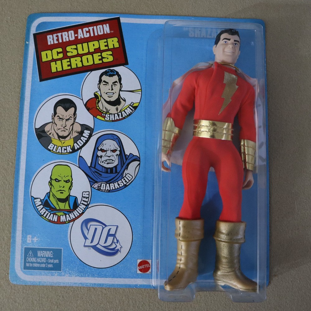 2010 MATTEL RETRO-ACTION DC SUPER HEROES SHAZAM!, 8″ MEGO STYLE FIGURE, NOS NIP