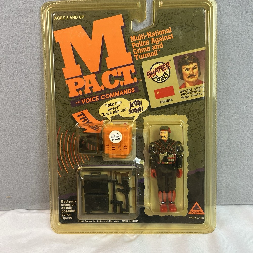 Toymax M PACT Professor Varga Tolstoy Figure 1991 M P.A.C.T. Sealed New MOC