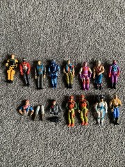 1980’s Lot Of 12 Full Figures 2 For Parts. Lanyard Cobra Light Foot, Skidmark