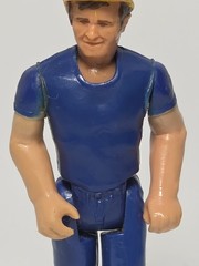 Vtg Tonka Adventure People Construction Worker Blue Shirt & Pants Figure (T2)