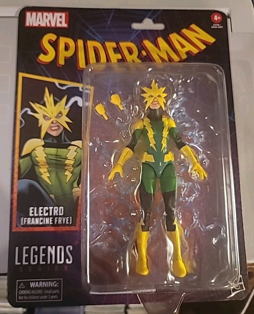 New In Box Spider-Man Marvel Legends Electro (Francine Frye) 6-Inch AF BY HASBRO