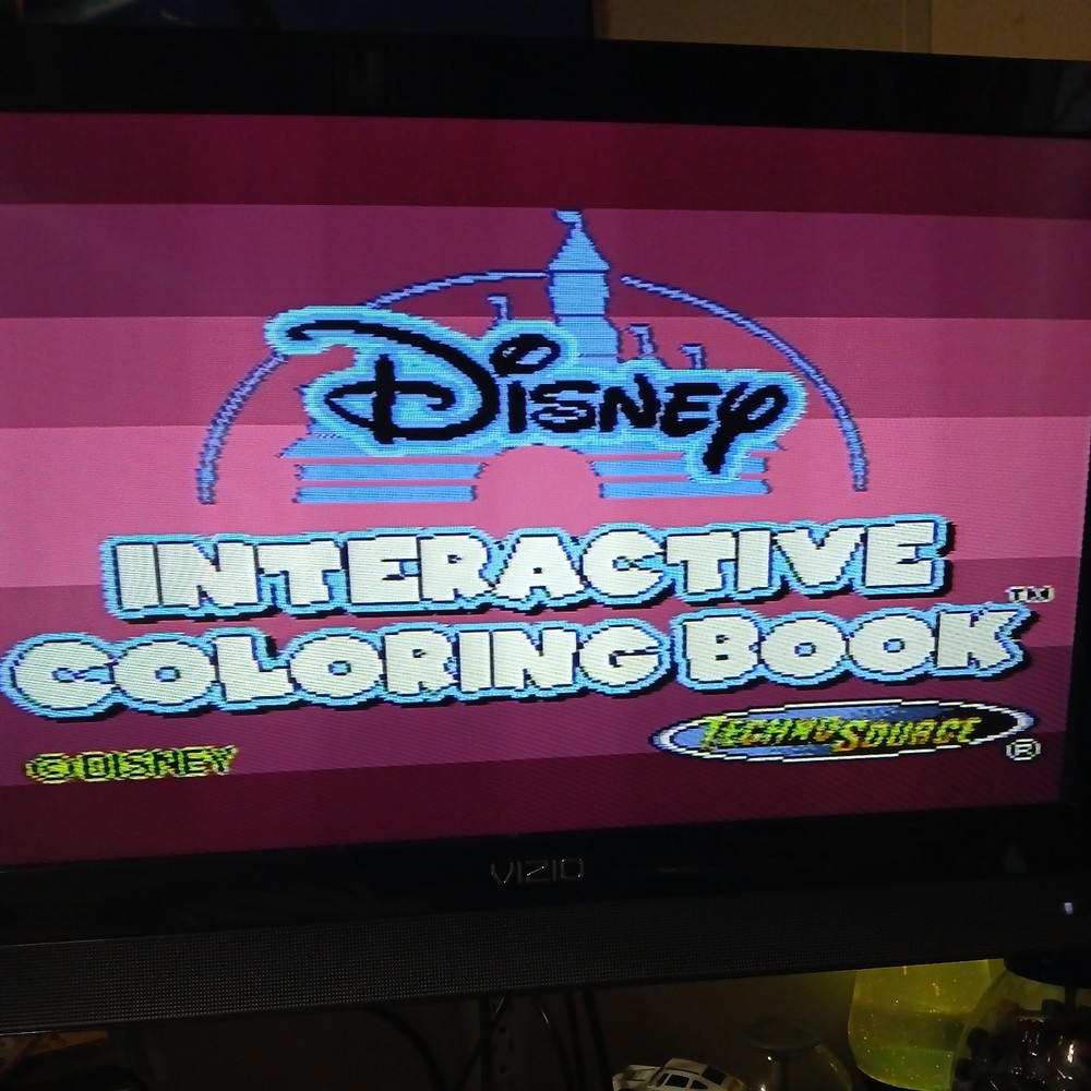 Rare Disney Princess Plug & Play Coloring Book (Works) Batteries Not Included.