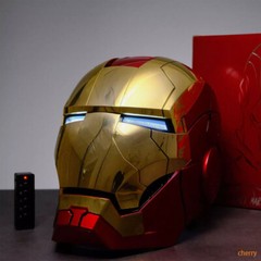 2026 Iron Man MK5 1:1 Helmet Wearable Voice-control Mask Cosplay Golden AUTOKING
