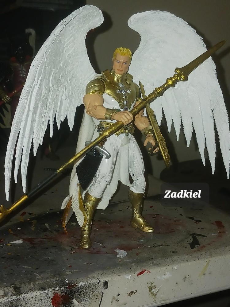Marvel Legends, McFarlane size Custom Angel vs Fallen Angel figures