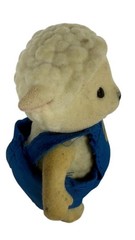 Li’l Woodzeez Snipadoodle Sheep Famileez Acorn Farmer Gardner Blue Overalls RARE
