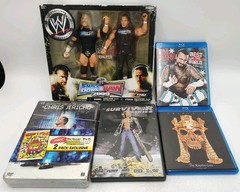 WWE Smackdown vs RAW 2009 Superstars 2 Pack + 5 WWE Blu-ray/DVDs Lot FREE SHIP!