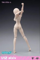 86TOYS 1/12 T86-ST04-A Pale Super Large Bust 6″ Female Action Figure Body w/Head