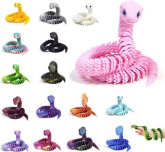 3D Printed Snake 24 inch Viper Snake Flexible Snake Fidget Toys Desk Decor Gifts