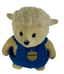 Li’l Woodzeez Snipadoodle Sheep Famileez Acorn Farmer Gardner Blue Overalls RARE