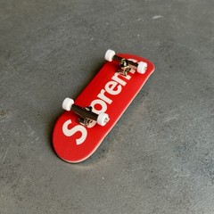 Supreme Red Graphic Fingerboard Complete Mini Skateboard Finger Board