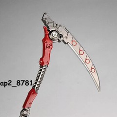 1/6 Metal Dead Man’s Curved Sickle Scythe Grim Reaper For 12” Action Figure