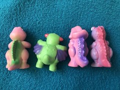 1990s Lot Of 4 Soma Love Dinosaurs. PVC