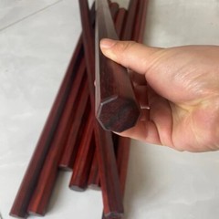 20″ Natural Chinese Roeswood Stick Bar Octagon Kung Fu Safety Training Hand Toy