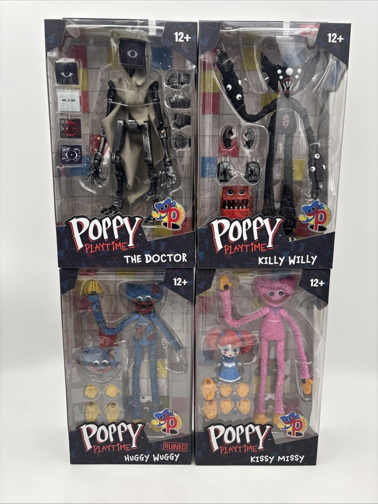 POPPY PLAYTIME MCFARLANE FIGURES SET THE DR. HUGGY WUGGY KILLY WILLY KISSY MISSY
