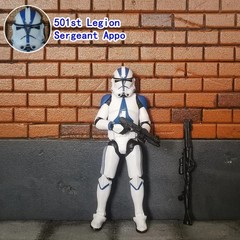 3.75 Inch Clone Trooper 1/18 501st 104th Wolffepack 212th Cody Action