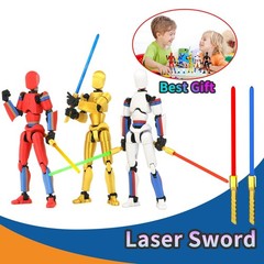 5-Pack Titan 13 Action Figure, 3D Printed Multi-Colored T Dummy 13