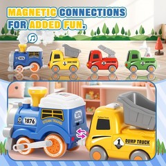 Juego De Tren Con Conexion Magnetica Y Sonidos Para Ninos Pequenos Lujo