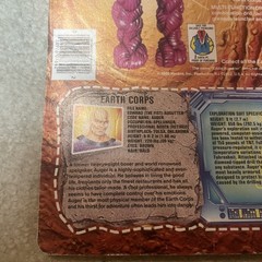 Vintage Inhumanoids Auger Figure Card Back Earth Corps