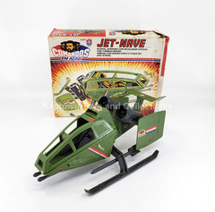 GI JOE COMANDOS EM ACAO JET-NAVE (SKY HAWK) 100% COMPLETE w/BOX BRAZIL ESTRELA