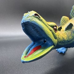 Vintage Stegosaurus Figure Dor Mei No. 1034342 Blue Green Yellow 16” Long