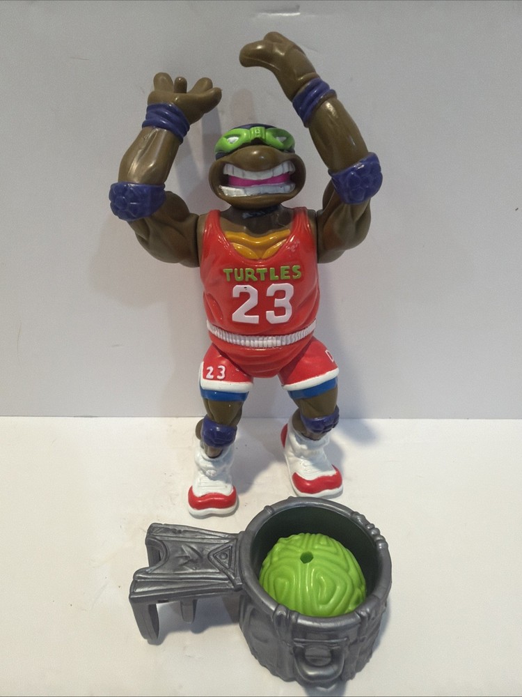 tmnt slam dunkin don 1991 Playmates 100% Complete Sewer Sport All Stars
