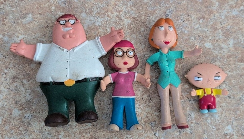 Vintage 2004 Family Guy Figures Lot Of (4) Bendable