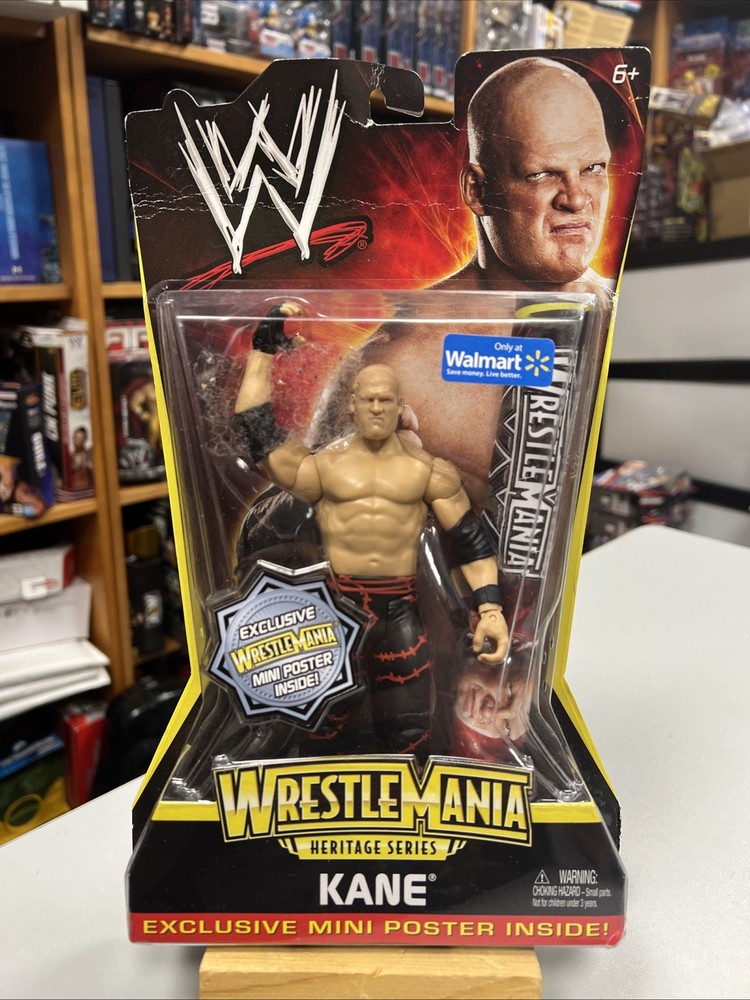 WWE Mattel Basic WrestleMania Heritage Series Kane MOC NIB