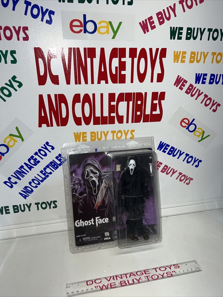 NECA Scream Ghostface 8” Action Figure Ghost Face Reel Toys Fast Shipping 🔥