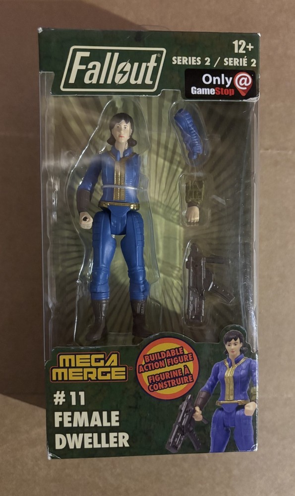 Fallout Female Vault Dweller Buildable Action Figure 4″ Series 2 #11 Mega Merge