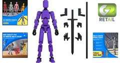 Soozafone’s Titan 13: 6-Inch Customizable 3D Printed Action Figure in Purple