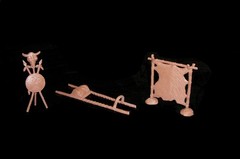 MARX Wagon Train Indian accessories travois playset pliable resin Ft Apache 54mm