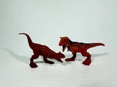 Jurassic World Dinosaur Toy Lot Red Carnotaurus Miniature Figures Rare Retired