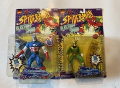 Toy Biz Spider-Man Electro-Spark Captain America & Electro New In Packages