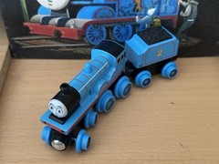 2022 Fisher Price Wooden Thomas the Train Edward & Tender! EUC!