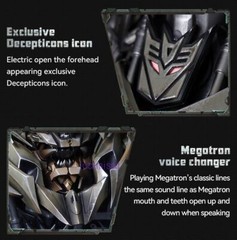 1PC Megatron English Voice-Controlled Wearable 1/1 Helmet With LED Eye Halloween