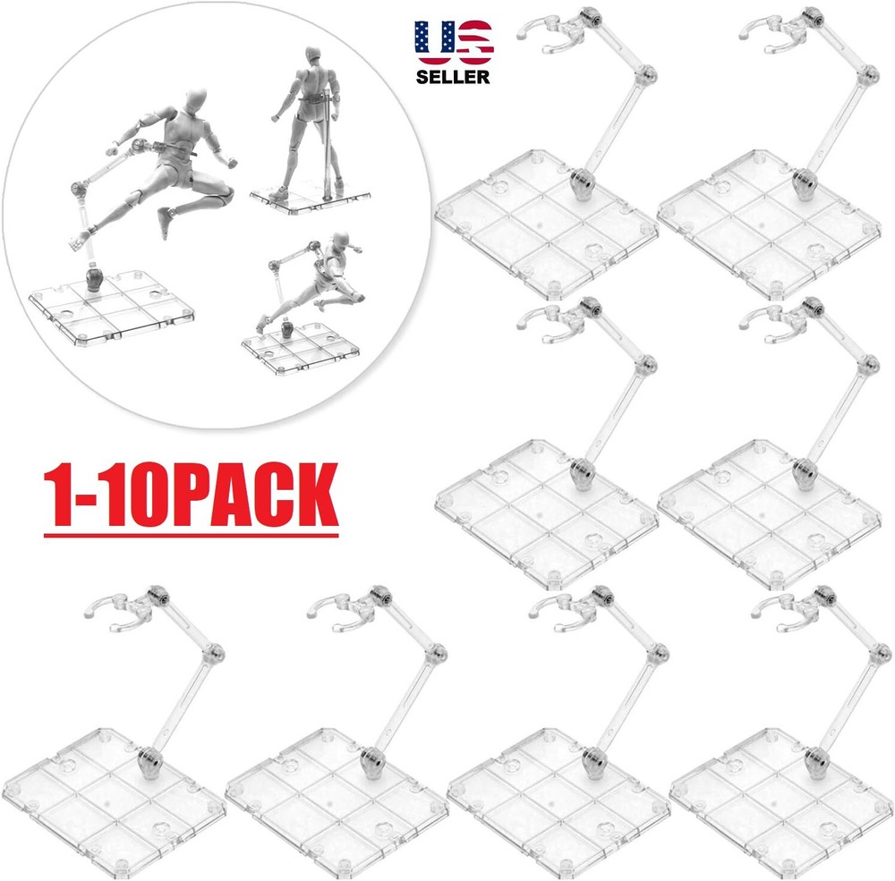 10Pcs Adjustable Action Figure Display Holder Base for HG144 Doll Model Stand US