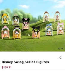 Pop Mart Disney Swing Figures / Cake Toppers – New OPEN BOX Full Case Set Of 9