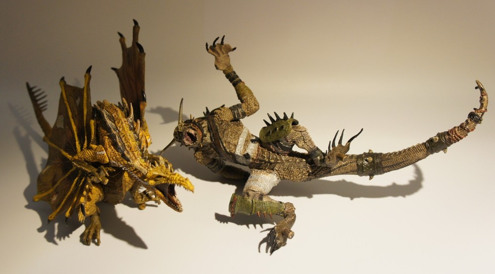 McFarlane’s Dragon Series 3 Fire Clan Dragon & Komodo Clan Action Figures Lot