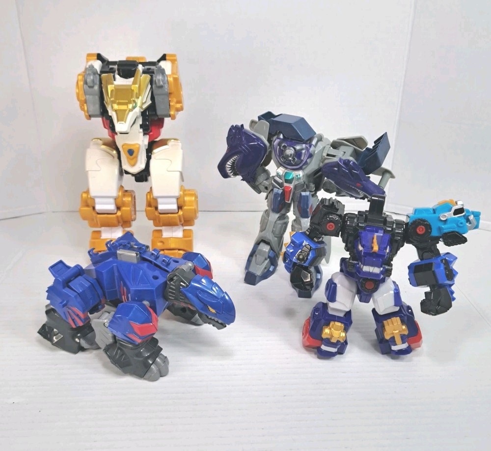 Dino Core Lot 4 Incomplete Mega D Fighter Dragon MARS Converters Shark Stegosaur