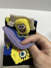 VINTAGE 2005 VIACOM NICKELODEON SPONGEBOB SQUAREPANTS SLIPPER SOCKS One Size
