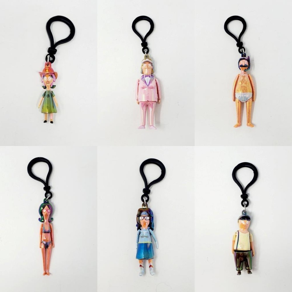 Bob’s Burgers Chibi In Motion Series 3 Complete Set: 6 IRIDESCENT Dangler Clips