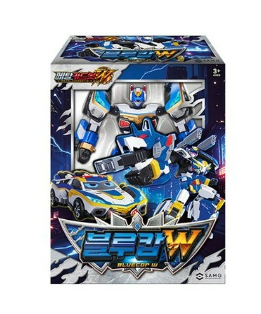 Metal Cardbot W BLUECOP W Police Car Transforming Robot Korean Toy Genuine New
