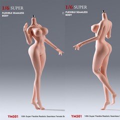 1/6 Large Bust Thin Waist Seamless Body For 12″ Female Action Figure Model YM501