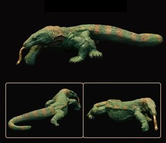 Green Komodo Dragon Animal Toy PVC Action Figure Kids Toys Party Gifts