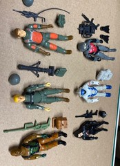 GI Joe Vintage Figure Lot of 6 Flash Short Fuze Roadblock Baroness Eels Snowserp