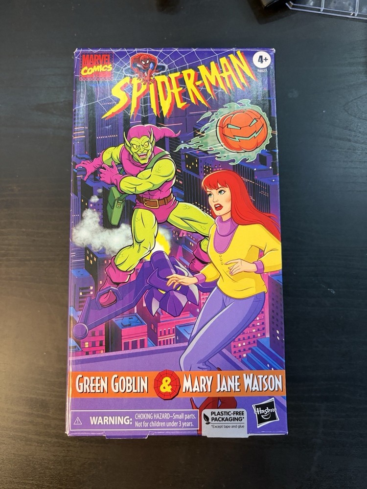 Marvel Legends Spider-Man Animated Green Goblin & Mary Jane Watson, Open Box