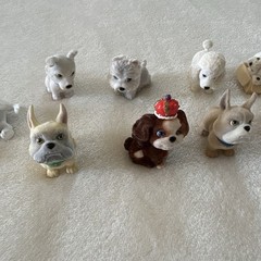 Vintage 1990 Puppy in My Pocket Dog Flocked Figures Lot of 8